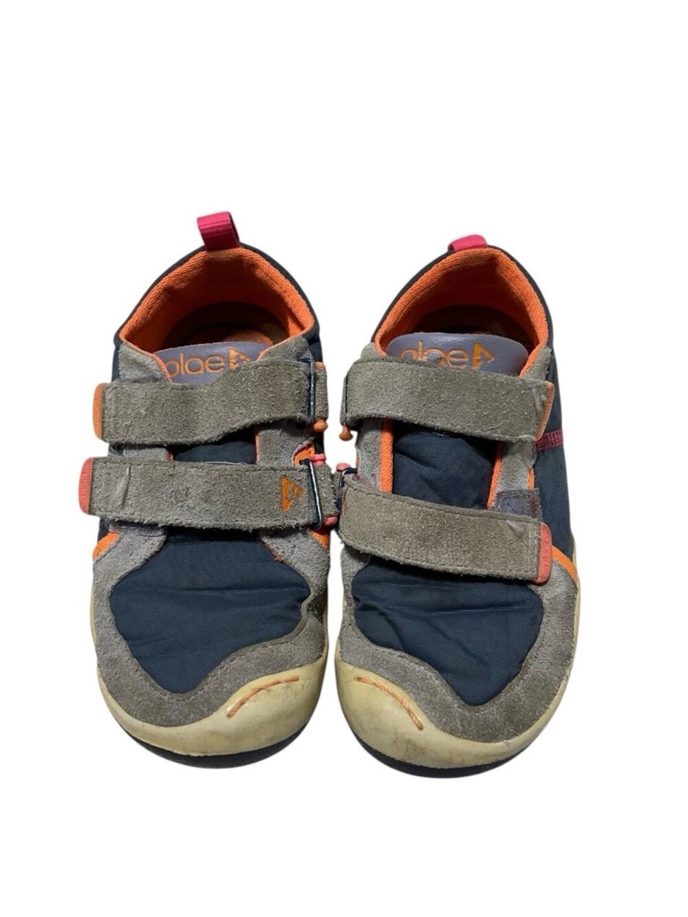 Plae TY Nylon Sneakers KIDS Size 11 Blue Gray Orange Pink